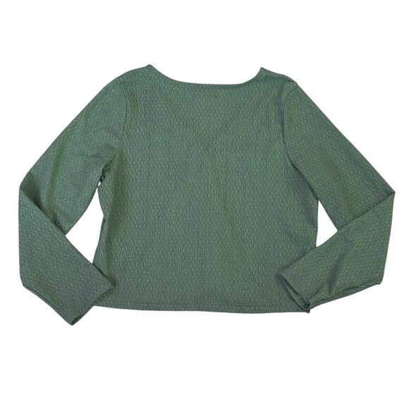 Madewell Womens Green Textured Button-Front Cardigan Sweater XL - Picture 8 of 10